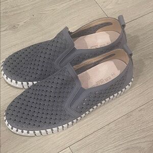 Ilse Jacobsen  Blue Slip-On Shoes